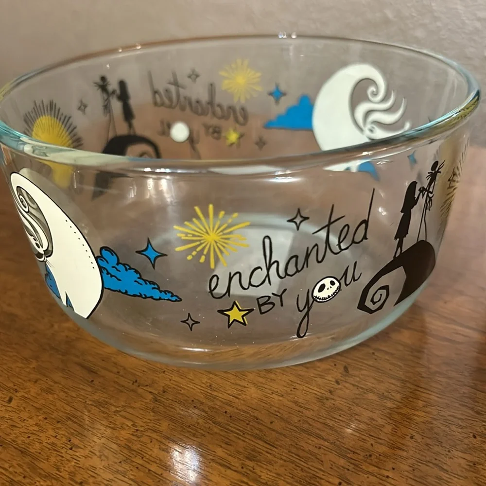 Disney The Nightmare Before Christmas Food Storage Glass Container Bowl